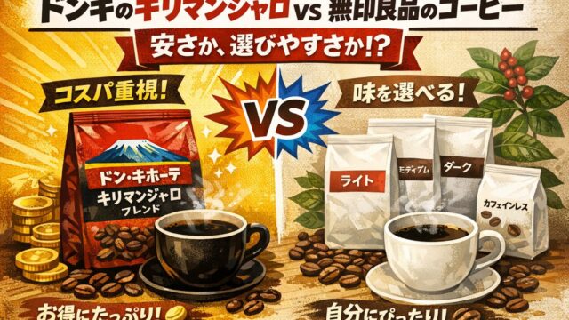 ドンキ キリマンジャロ vs 無印コーヒー 比較レビュー
