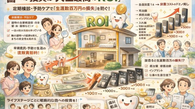 歯の健康に投資すべき理由｜数千万円の価値がある根拠