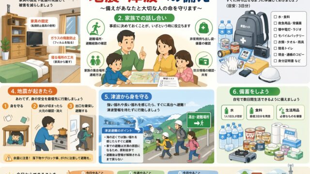 地震・津波 命を守る防災ガイド｜準備と避難行動
